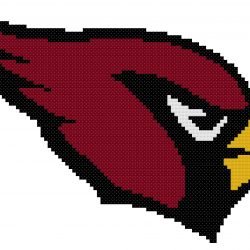 Arizona Cardinals Logo Counted Cross Stitch Pattern