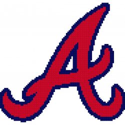 Atlanta Braves Logo Counted Cross Stitch Pattern
