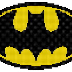Batman Logo Counted Cross Stitch Pattern