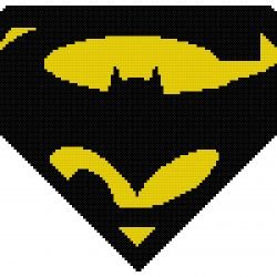 Batman vs. Superman #2 Counted Cross Stitch Pattern