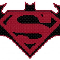 Batman vs. Superman #1 Counted Cross Stitch Pattern