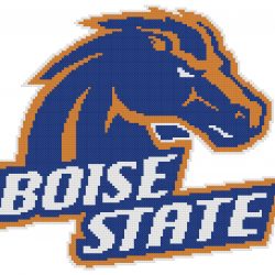 Boise State Broncos Logo Counted Cross Stitch Pattern