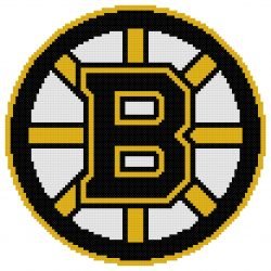Boston Bruins Logo Counted Cross Stitch Pattern