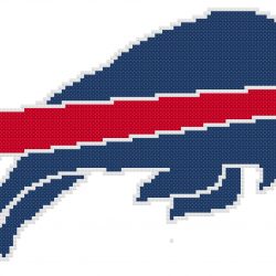 Buffalo Bills Logo Counted Cross Stitch Pattern