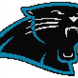 Carolina Panthers Logo Counted Cross Stitch Pattern
