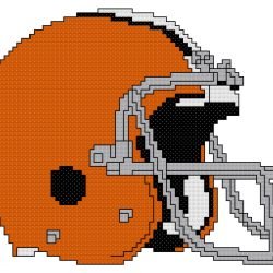 Cleveland Browns Helmet Counted Cross Stitch Pattern