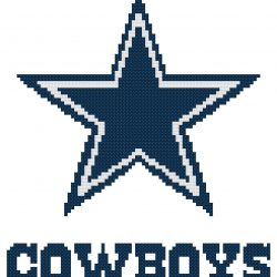 Dallas Cowboys Logo Counted Cross Stitch Pattern