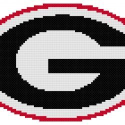 Georgia Bulldogs Logo Counted Cross Stitch Pattern