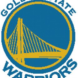 Golden State Warriors Logo Counted Cross Stitch Pattern