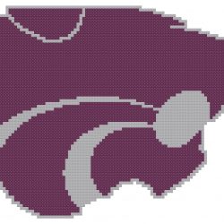 Kansas State Wildcats Logo Counted Cross Stitch Pattern