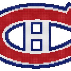 Montreal Canadiens LogoCounted Cross Stitch Pattern