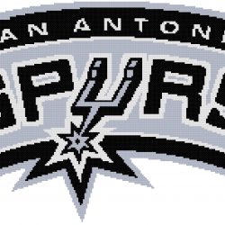 San Antonio Spurs Logo Counted Cross Stitch Pattern