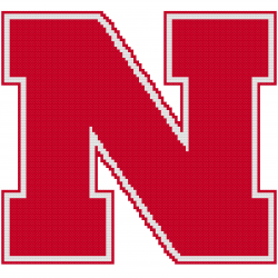 Nebraska Cornhuskers Logo Counted Cross Stitch Pattern