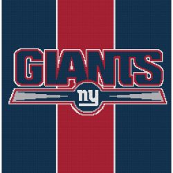 New York Giants Banner Counted Cross Stitch Pattern