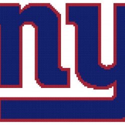 New York Giants Logo Counted Cross Stitch Pattern
