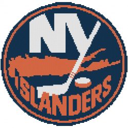 New York Islanders Logo Counted Cross Stitch Pattern