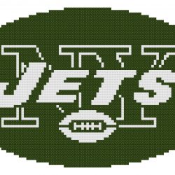 New York Jets Logo Counted Cross Stitch Pattern