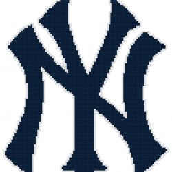 New York Yankees Logo Counted Cross Stitch Pattern