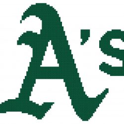 Oakland A's Logo Counted Cross Stitch Pattern