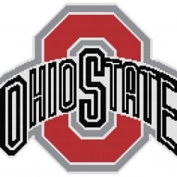 Ohio State Buckeyes Logo Counted Cross Stitch Pattern