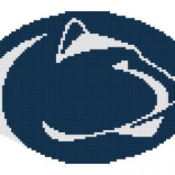 Penn State Nittany Lions Logo Counted Cross Stitch Pattern