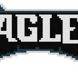 Philadelphia Eagles Script Logo Counted Cross Stitch Pattern