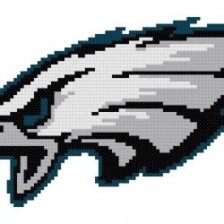 Philadelphia Eagles Logo Counted Cross Stitch Pattern