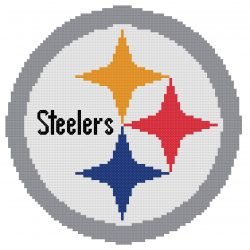 Pittsburgh Steelers Logo Counted Cross Stitch Pattern