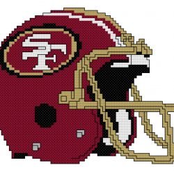 San Francisco 49ers Helmet Counted Cross Stitch Pattern