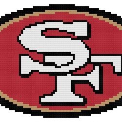 San Francisco 49ers Logo Counted Cross Stitch Pattern