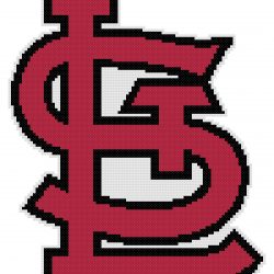 St. Louis Cardinals Logo Counted Cross Stitch Pattern