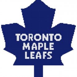 Toronto Maple Leafs Logo Counted Cross Stitch Pattern