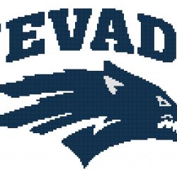 Nevada Wolfpack Logo Counted Cross Stitch Pattern