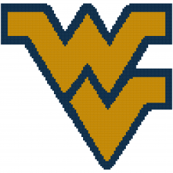 West Virginia Mountaineers Logo Counted Cross Stitch Pattern