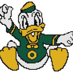 Oregon Ducks Duck Counted Cross Stitch Pattern