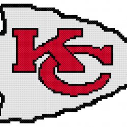 Kansas City Chiefs Logo Counted Cross Stitch Pattern
