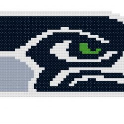 Seattle Seahawks Logo Counted Cross Stitch Pattern