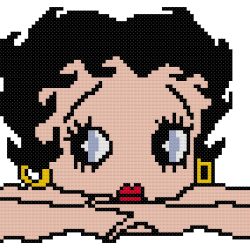 Betty Boop Counted Cross Stitch Pattern