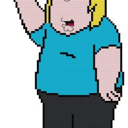 Chris Griffin from Family Guy Counted Cross Stitch Pattern