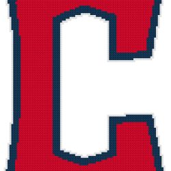 Cleveland Guardians Logo Counted Cross Stitch Pattern