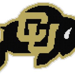Colorado Buffaloes Logo Counted Cross Stitch Pattern