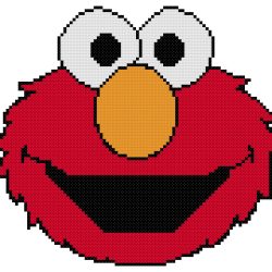 Elmo Counted Cross Stitch Pattern