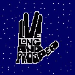 Live Long And Prosper 1 Counted Cross Stitch Pattern
