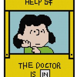 Lucy the Psychologist Counted Cross Stitch Pattern