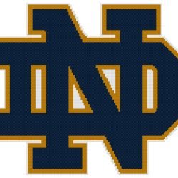 Notre Dame Fighting Irish Logo Counted Cross Stitch Pattern