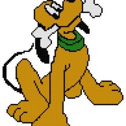 Pluto the Dog Counted Cross Stitch Pattern