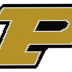 Purdue Boilermakers Logo Counted Cross Stitch Pattern
