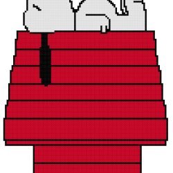 Snoopy and Woodstock from Peanuts Counted Cross Stitch Pattern