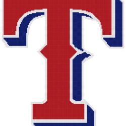 Texas Rangers Logo Counted Cross Stitch Pattern