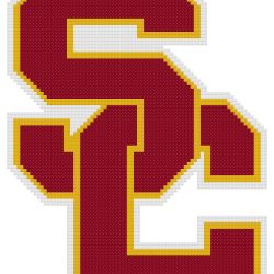 University of Southern California (USC) Logo Counted Cross Stitch Pattern